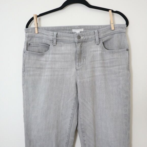 Eileen Fisher Stretch Organic Cotton Boyfriend Jeans Vintage Grey - Picture 3 of 10